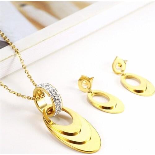 OUFEI seashells Earrings Set Stainless Steel Jewelry Charm Necklace Set Jewellery Summer Accessories Offers With Free Shipping