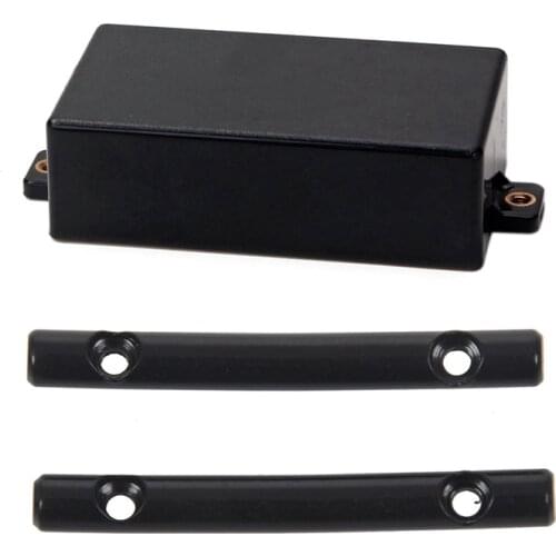 NEW-2x Guitar String Tree Guides String Retainer Bar for Strat Tele Guitar & 1x Plastic Sealed Humbucker Pickup Cover