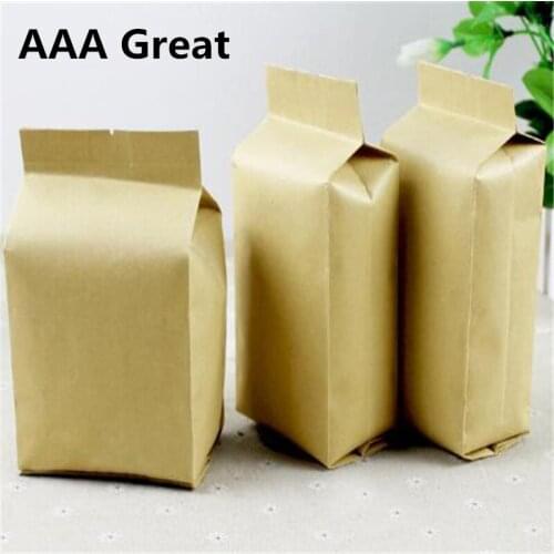 Kraft Paper Bags Food Tea Gift Bags Party Wedding Supplies Packing Coffee Pouches Eight Sides Aluminum Foil 50Pcs/Lot
