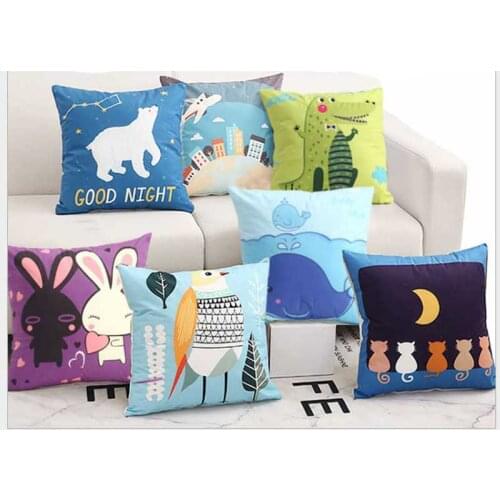 Pillow short plush pillow cartoon enterprise cushion cover office advertising gifts gift pillow