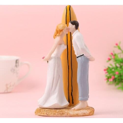 Resin Couple Kissing Figure Weddying Party Engagement Love Gift Valentine Anniversary People Statute Home Decoration Sculpture