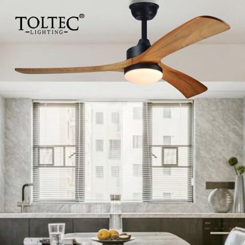 48Inch Decoration Solid Wood White Led Dc Ceiling Fan Remote Control Roof Lighting Fan Ceiling Fans For Home Ventilador De Techo