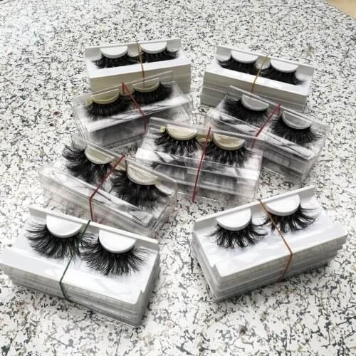 Fluffy Messy 3d Lashes Mink 25mm Wholesale Cheap Dramatic Long 25 Mm Mink Eyelashes Natural False Eyelash