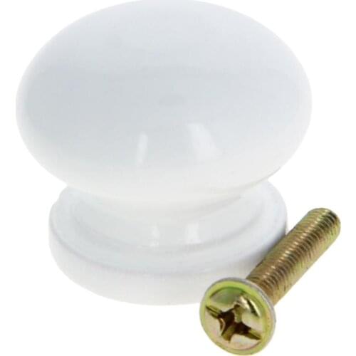 Single Hole Wood Handle Solid Wood Varnish/Paint Knob 23*17/25*25/24*22/27.5*23mm White/Wood Color/Mahogany Color 10/15/25pcs