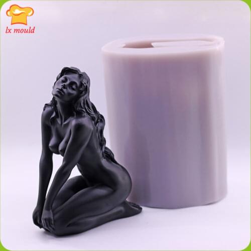 Art Body Female Silicone Moulds Birthday Gift Home Jewelry Tool-Kneeling on both hands