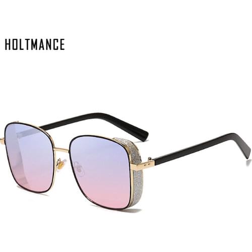 New Punk Square Sunglasses Women Men Vintage Driving Shades Diamond Wrap Sun Glasses Male Female Stylish Outdoor Eyewear UV400