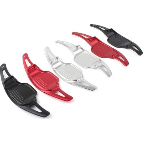 GSD Aluminum Alloy Car Steering Wheel Shift Paddle Shifter Extension for Cadillac XT5 CT6, Chevy Chevrolet Camaro(Silvery)