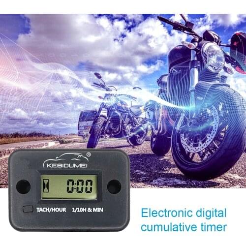 Waterproof Digital Hour Meter LCD Display Portable Engine Gauge Hour Meter For Motorcycle/Boat Engines Counter Hour Meter