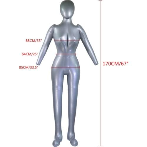 High Quality 165cm Inflatable Full Body Female Model Mannequin With Arm Show Casement Display PVC Show Window Display