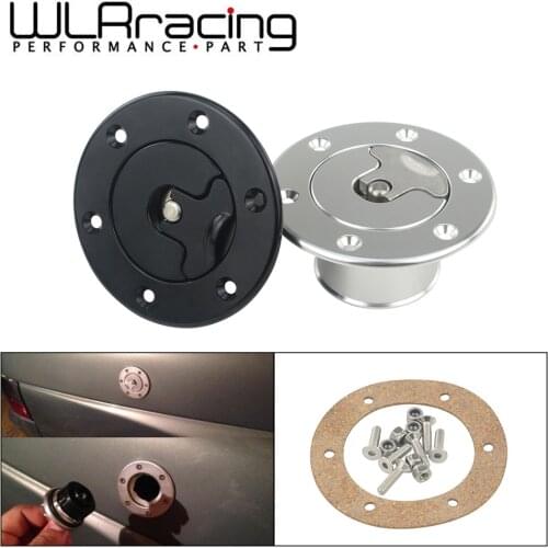 WLR RACING - Aluminum Billet Fuel Cell / Fuel Surge Tank Cap Flush Mount 6 bolt Mirror Polished Opening ID 35.5mm WLR-SLYXG01
