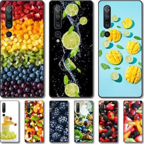 Tempting fruit Phone Case For Xiaomi MI 11 10 9 5g Lite Ultra Pro Note S Black Shell Cover