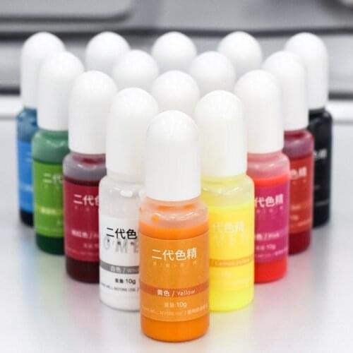 10ML Epoxy Resin Diffusion Pigment UV Resin Coloring Dye Liquid Epoxy Pigment Resin Colorant DIY Candle Crafts Jewelry Making