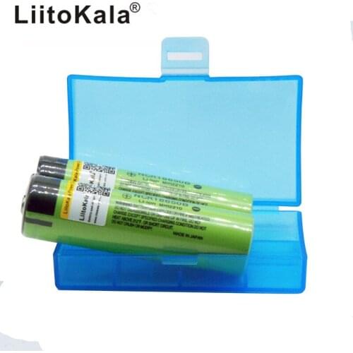 2PCS Liitokala 2019 100%Original 18650 NCR18650B 3400mAh Rechargeable Li-lon battery NO PCB 3.7V+ Storage box