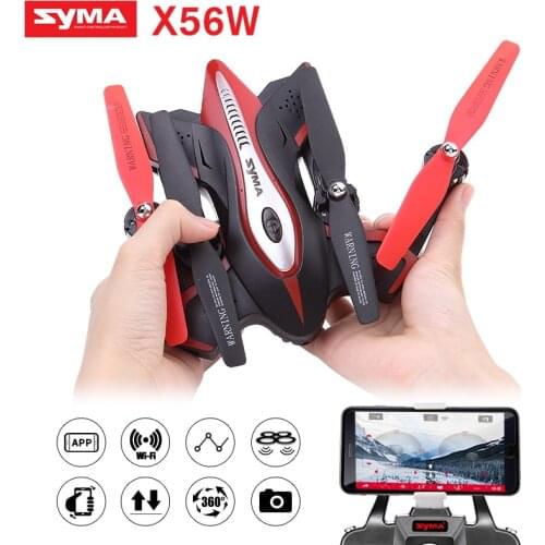 2017 Syma Newest design drone Folding Quadrocopter X56W 0.3MP camera With Wifi real-time sharing flashing