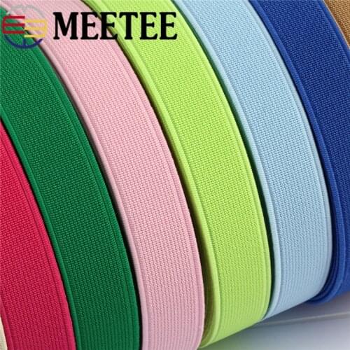 7Meter Meetee Elastic Band 1.5/2/2.5cm DIY Sewing Rubber Tapes Polyester Webbing Ribbon Trim Material Clothing Bag Accessories