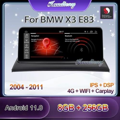 Kaudiony 10.25" Android 11 Car Radio Automotivo For BMW X3 E83 Car DVD Multimedia Player Auto GPS Navigation 4G Stereo 2004-2011
