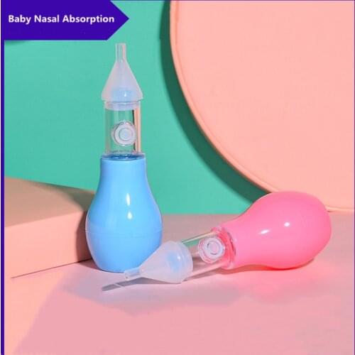 Safe and Non-toxicInfant Silicone Nasal Aspirator Pump Type Neonatal Cold Nasal Mucus Cleaner Antibackflow Baby Nasal Aspirator