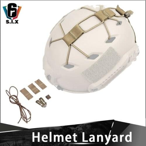 Fast Helmet DIY Deck Set Elastic Lanyard Set Kits Airsoft Military Tactical Helmet Accessories