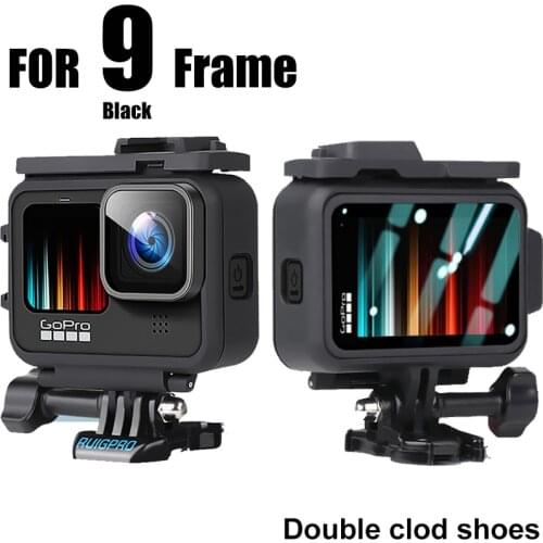 Frame Case For GoPro 9 Double Clod Shoe With Charging Port For GoPro Hero 9 Black Camera Accessories