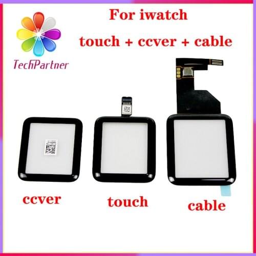 1Pcs 38mm 42mm Touch Screen Digitizer For iWatch Series 2 3 S2 S3 LCD Front Glass Sensor Outer Panel Cover With Flex Cable