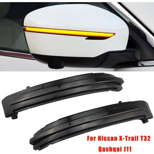 Dynamic Blinker For Nissan X-Trail T32 Qashqai J11 Murano Z52 Navara NP300 Pathfinder Juke LED turn signal lights Mirror
