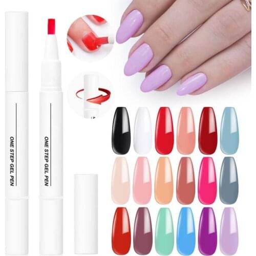 Neon Gel Polish Pen Varnish UV Nail Semi-permanent Base Coat Primer Nail Art Extension UV LED Gel Nail Set for Manicure
