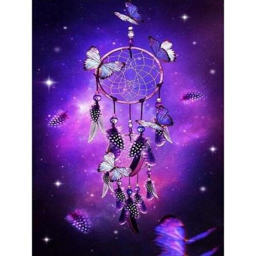 Butterfly diamond painting dream catcher embroidery mosaic stickers diamond dotz rhinestone picture puzzle drawing wall decor