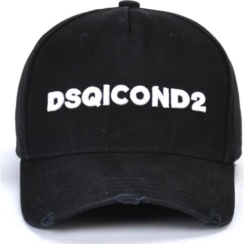 DSQICOND2 DSQ Casquette Hats Solid Pattern Hats Letters ICON Casquette black Dad Hip Hop Baseball Cap Snapback Cap for Man Woman