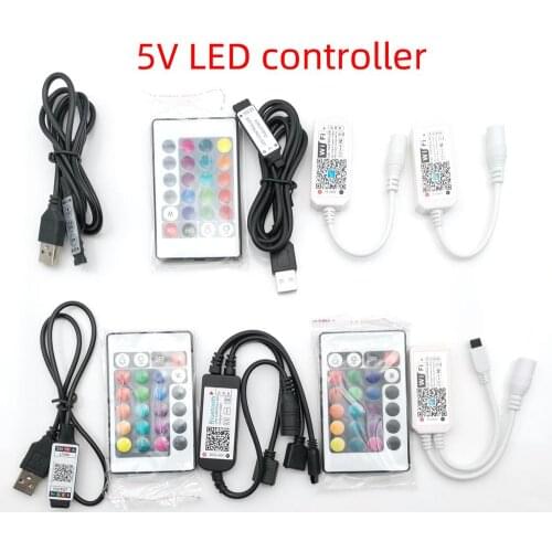 Magic Home 5-12-24V led rgb IR RF Infrared wireless controller for 3528/2835/5050 RGBW 24/44 Keys Wifi app LED strip controller