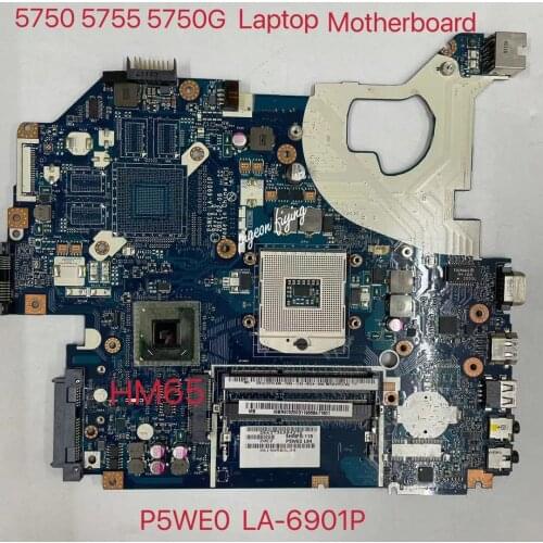 P5WE0 LA-6901P for ACER 5755 5755G 5750 5750G Notebook Motherboard PGA989 HM65 CPU 100% test work MBR9702003 MB.R9702.003