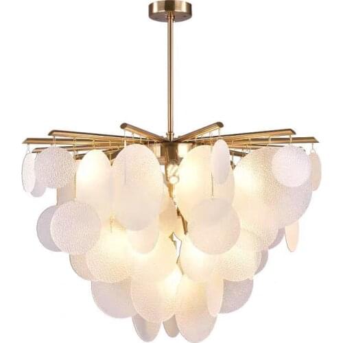 Nordic Style Post Modern Glass Round Piece K9 Crystal Stainess Steel LED Pendant Lighting Luxury Lustres Glass CrystalLamp