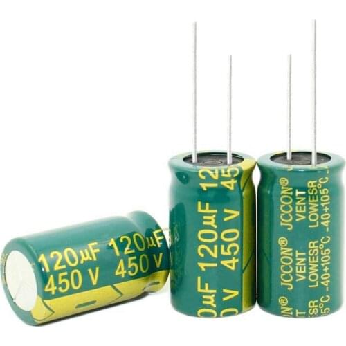New Original High Frequency and Low Resistance 450V 120UF 120UF 450V Electrolytic Capacitor volume 18*30MM best quality