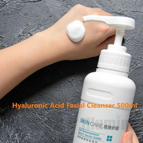Hyaluronic Acid Facial Cleanser 500ml Deep Cleansing Nourishing Moisturizing Daily Face Clean Large Bottle