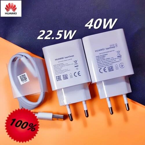 Original HUAWEI Fast Charger 40W 22.5W Supercharge Type C Cable For HUAWEI P30 P40 P10 P20 Pro lite Mate 9 10 Pro Mate 20 V20