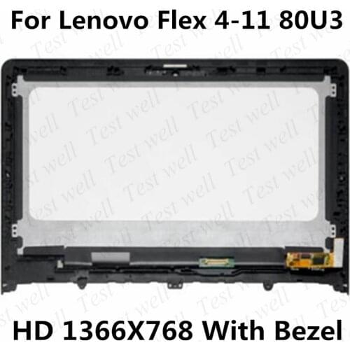 Original 11.6'' HD 1366X768 LED Assembly For Lenovo Ideapad Flex 4-11 80U3 LCD Display Monitor Panel Module Touch Screen