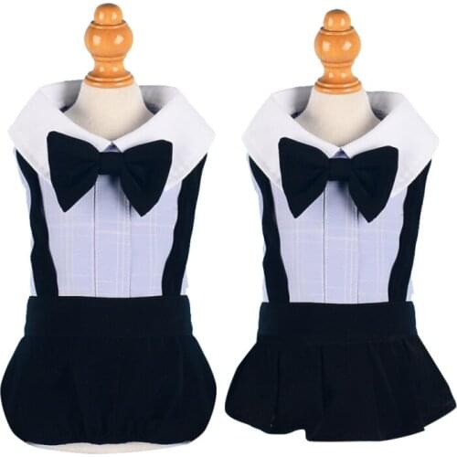 Couple Dog Clothes Winter Pet Dress Jumpsuit Puppy Costume Apparel Yorkshire Pomeranian Maltese Poodle Schnauzer Clothing Outfit