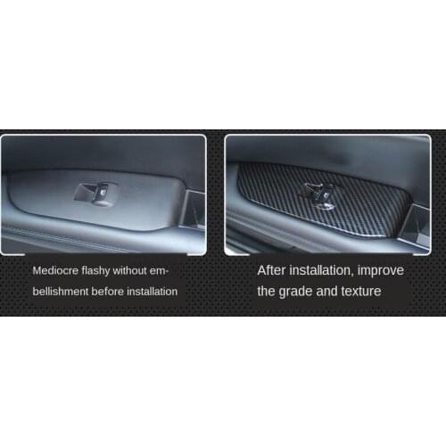 Fit for Lincoln MKZ modified carbon fiber car glass window panel frame for Lincoln MKZ interior decoration sticker