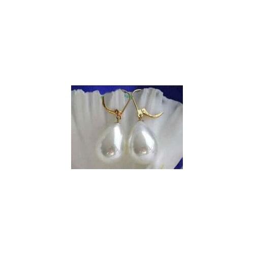 Lovely Fine 12X16MM AAA White South Sea Shell Pearl Drop earring for women wedding fine 1[pair] earrings marvel choker