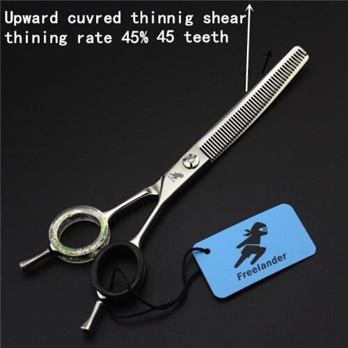 6.5 inch Professional Upward Curved Dog Hair Clipper Thinning Scissors Pet Shear Pet Grooming Tool for Dog for Thin Out
