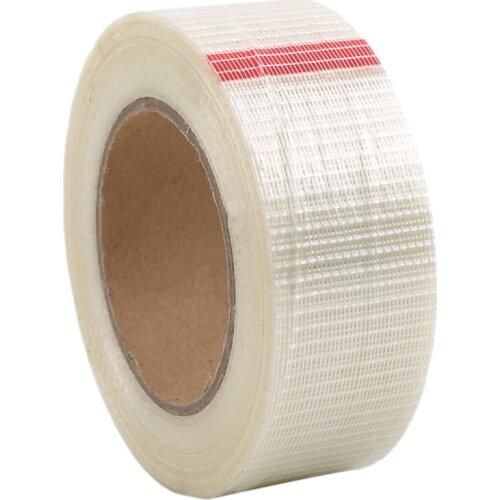 Transparent Cross Pattern Glass Fiber Toy Airplane Model Super Strong Single-Sided Tape Industrial Packaging Fixed Sealing Tape