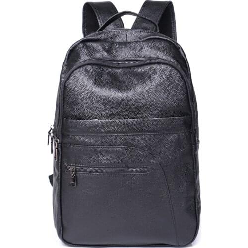 Backpack Woman Man Genuine Cowhide Leather Fashion School Pack Laptop Ipad A4 Book For Boys Girls Casual Travel Bag Pack Gifts
