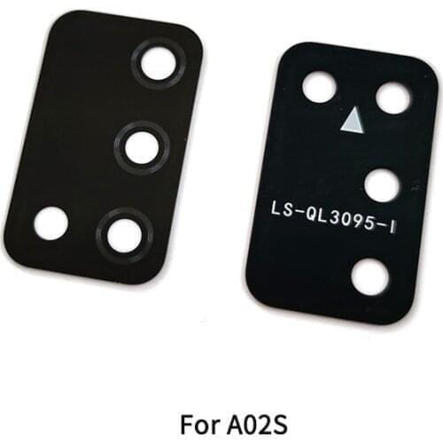2PCS Camera Lens For Samsung Galaxy A02S A12 Back Rear Camera Glass Cover With Adhesive Sticker Repair Parts