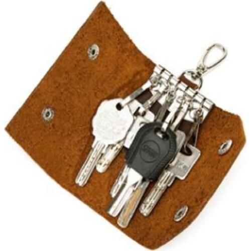 Genuine Leather Car Key Bag Fashion Leisure Small Key Bag For Men And Women Leather Key Ring