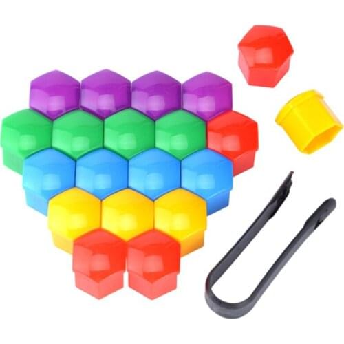 20pcs Cars Wheel Tyre Screw Cap 19mm Decorative Tyre Wheel Nut Screw Bolt Car Styling Exterior Decoration Protecting Bolt Rims