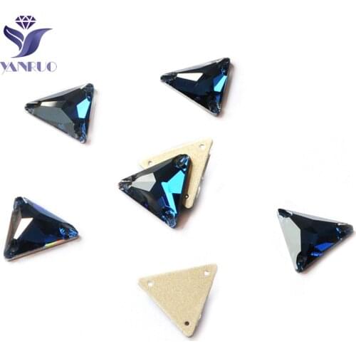 YANRUO 3270-Triangle Montana Sew On Rhinestones Diamond Shoes Tape rhinestone Appliques For Dresses