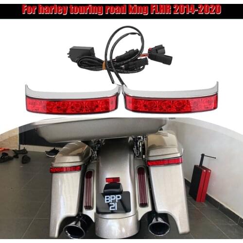 Saddle Bag Luggage Tail Lamp Following Turn Signal Running Hazard Brake Light For Harley Touring Road King Street Glide FLHR CVO