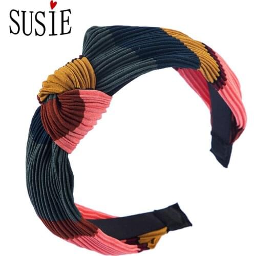 LOVE SUSIE Simple Hairbands Womens Fashion Hair Hoop Casual Hairwear Knotted Bowknot Vintage Party Girls Hair Accessories