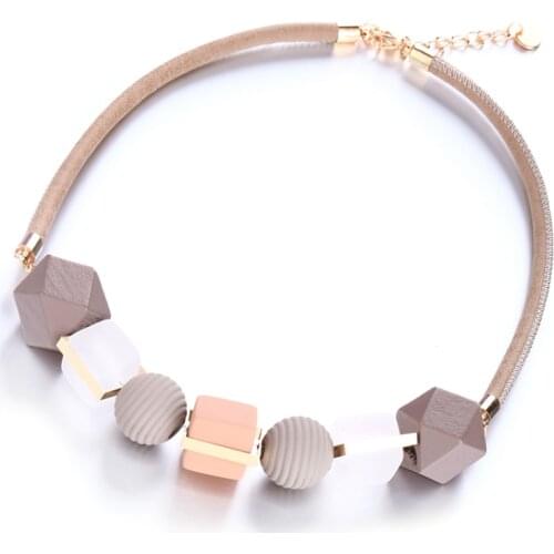 Match-Right Women Necklace Statement Necklaces & Pendants Wood Beads Necklace For Women Jewelry MX012