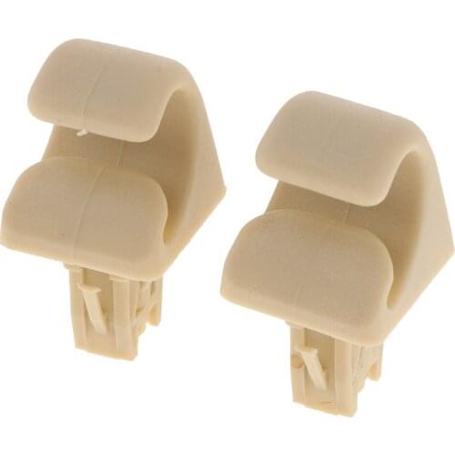 2 Pieces Beige Auto Car Interior Sun Visor Hook Clip Bracket For Toyota BYD