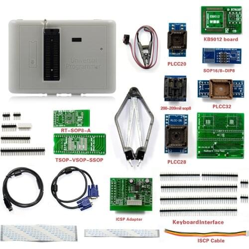 2018 for RT809H EMMC-Nand FLASH Programmer TSOP-VSOP-SSOP Adapter 169 BGA / BGA 153+10 Adapters +SOP8 Test Clip Free Shipping